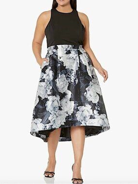 CITY CHIC Victoria Fit Flare Sleeveless Floral Midi Dress